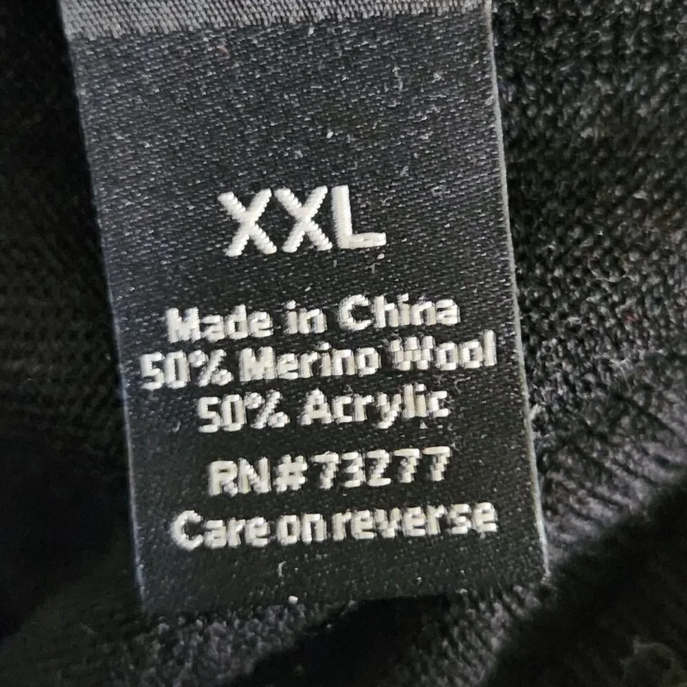 Apt 9 Merino Wool Argyle Dark Academia V Neck Unisex Sweater Size XXL